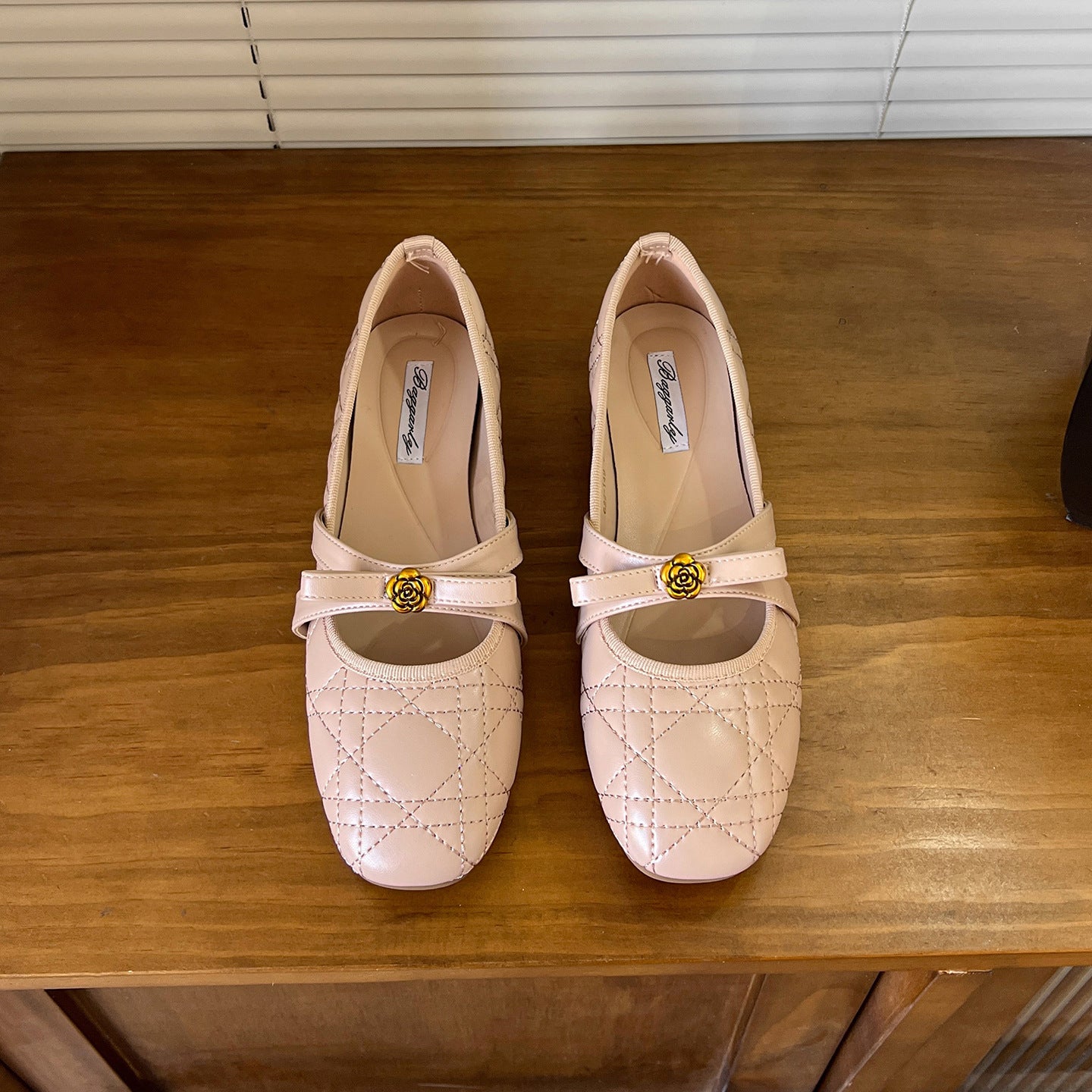French Square Toe Bow Height-Increasing Shoes for Women - New Camellia Shallow Mary Jane Shoes